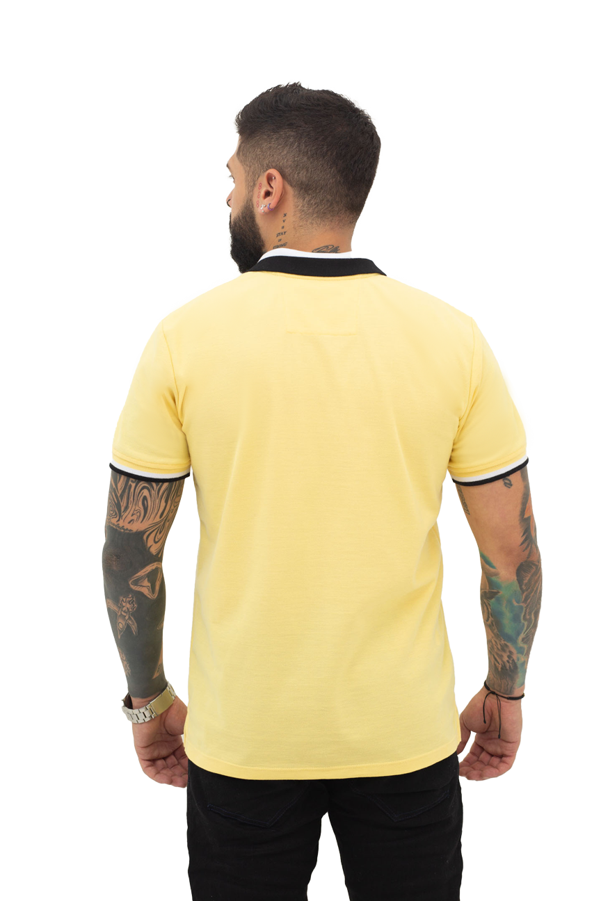 Camiseta Polo Básica AMARILLO CLARO-001V