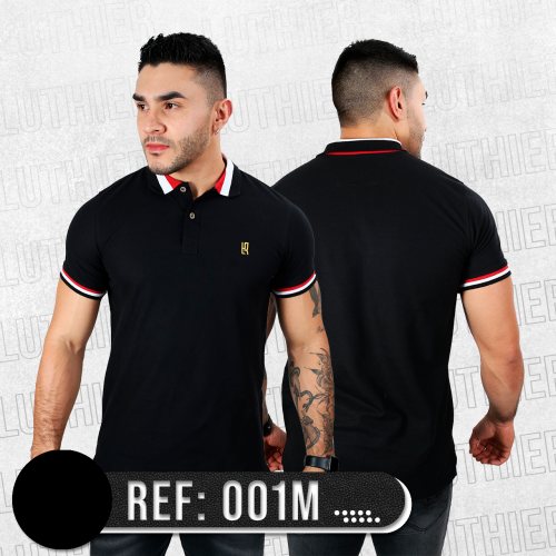 Camiseta Polo Básica NEGRO-001D